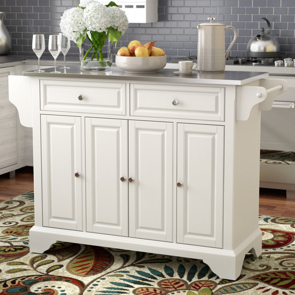 Three Posts™ Haslingden Metal Kitchen Island & Reviews Wayfair